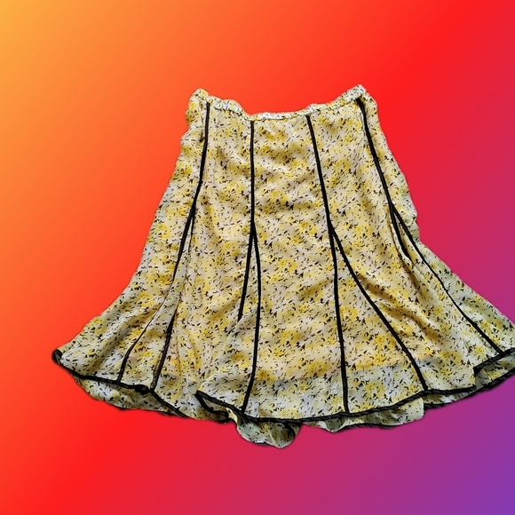 Spring Yellow Fit and Flare Skirt by Louis Dell' Olio - Picture 3 of 12